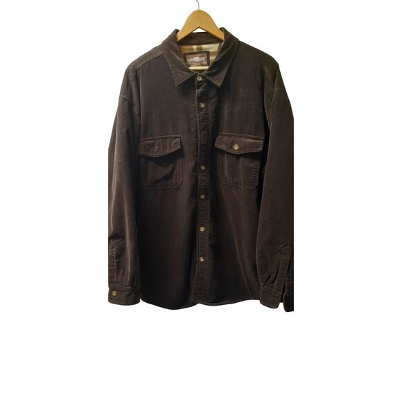 Levi Strauss & Co. Brown Corduroy Shacket Mens Size XL Brown Fleece Pocket - Picture 1 of 6